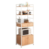 Imagen de Rack Multiuso Organizador Cocina Metal y Madera 60 cm Mövi