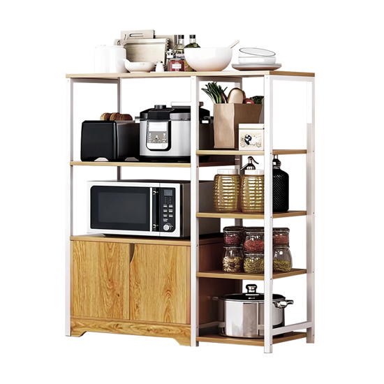 Imagen de Rack Multiuso Organizador Cocina Metal y Madera 90 cm Mövi