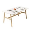 Imagen de Mesa 120 x 80 cm Blanca / Natural 4 Patas Mövi