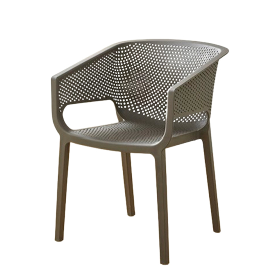 Imagen de Silla de Comedor con Respaldo Gris Mate