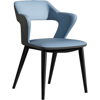 Imagen de Silla de Comedor Recepción Tapizada 4 Patas Azul