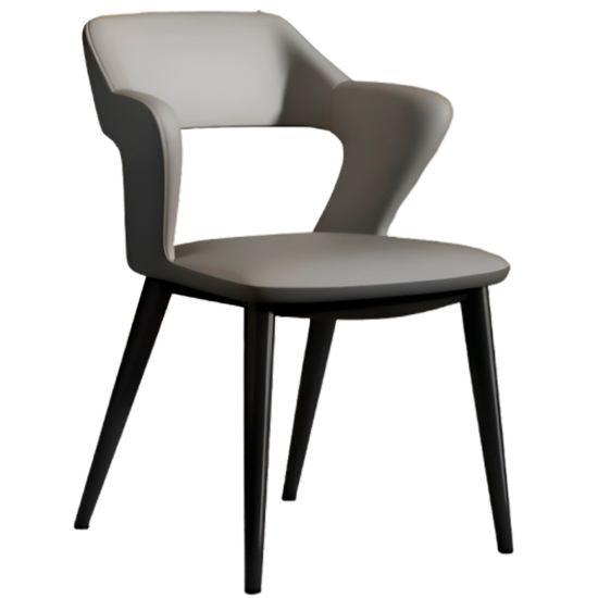 Imagen de Silla de Comedor Recepción Tapizada 4 Patas Gris