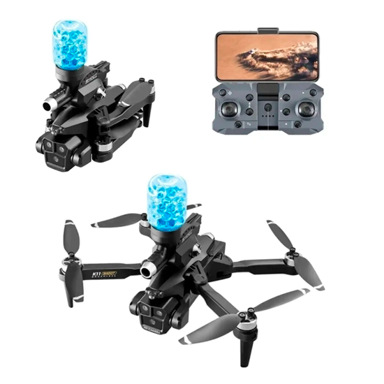 Imagen de Dron K11 Lanza Bombas de Agua Gel JTJUG999 3 Cámaras HD