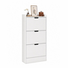 Imagen de Zapatera MDF 3 Niveles con Estante Blanco