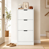 Imagen de Zapatera MDF 3 Niveles con Estante Blanco