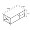 Imagen de Mesa Ratona Industrial Madera Metal Con Estantes 100x50cm Mövi