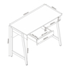 Imagen de Escritorio Moderno Con 2 Cajones Madera 100cm Mövi