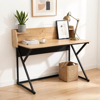 Imagen de Escritorio Industrial De Madera Hierro Con Estantes 120cm