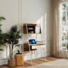 Imagen de Escritorio Industrial 80cm Gabinete Estante y Cajón Mövi