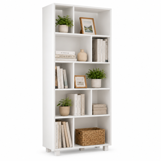 Imagen de Repisa Blanca Biblioteca 5 Niveles 90 cm Mövi