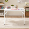 Imagen de Mesa Escritorio Plegable Madera y Hierro 80cm Blanco Mövi