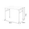 Imagen de Mesa Escritorio Plegable Madera y Hierro 80cm Blanco Mövi