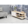 Imagen de Rack TV Hierro y Madera 120cm Estantes Gabinete Mövi