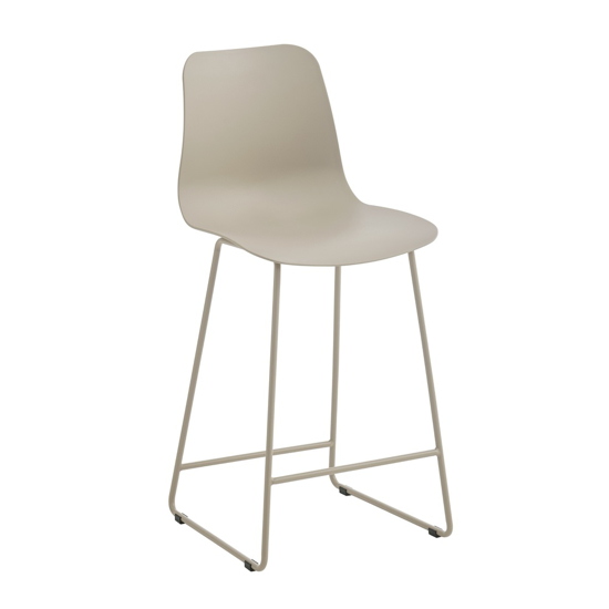 Imagen de Taburete Alto Minimalista con Respaldo y Base de Hierro Mövi