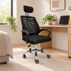 Imagen de Silla De Escritorio Ergonómica Con Apoyacabezas Negra Mövi