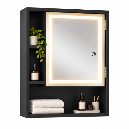 Imagen de Espejo de Baño Estantes Iluminación LED 3 Tonos Mövi