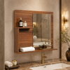 Imagen de Espejo para Baño con Estantes 55 x 45 cm para Amurar Mövi