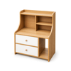 Imagen de Mesa de Luz MDF con 2 Cajones y Estantes 50cm Mövi