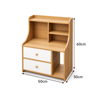 Imagen de Mesa de Luz MDF con 2 Cajones y Estantes 50cm Mövi