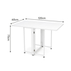 Imagen de Mesa Escritorio Doble Ala Plegable Blanco 120×60cm Mövi
